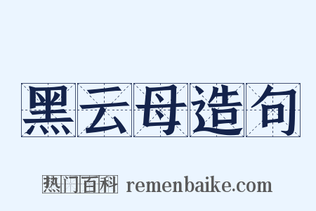 黑云母造句是什么意思的图片